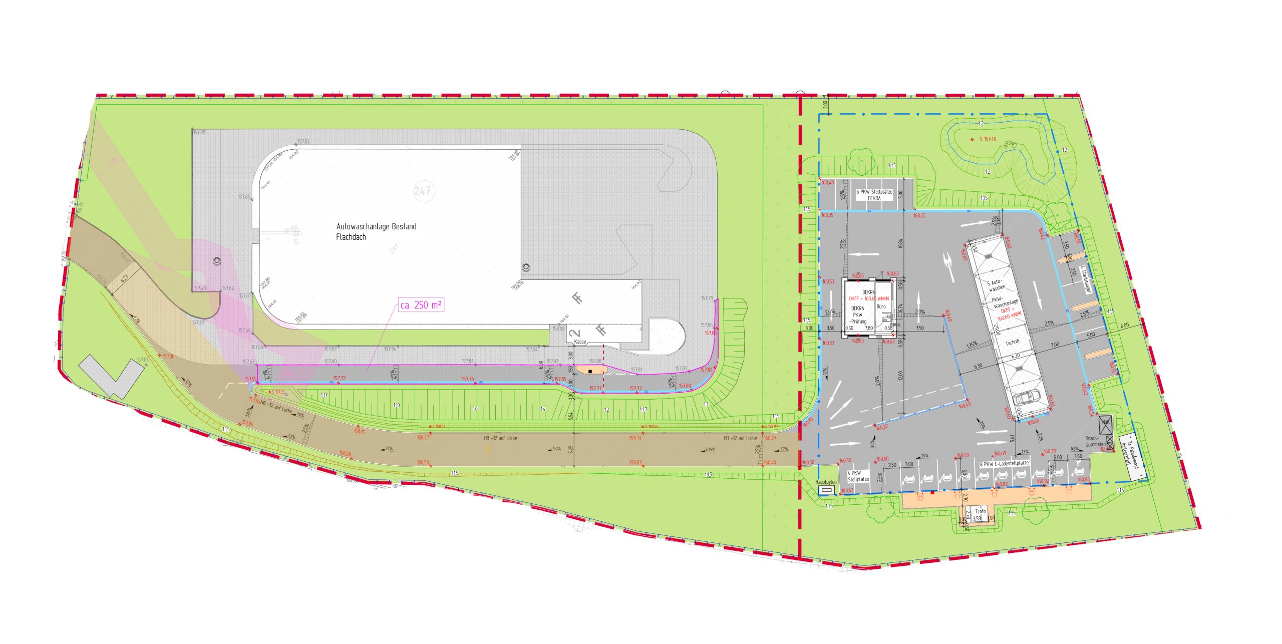 Lageplan Aussenanlagen Gewerbestrasse